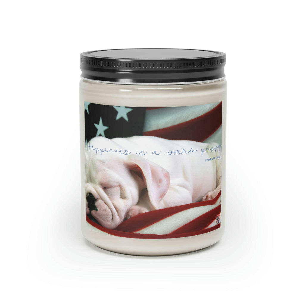"Happiness is a Warm Puppy" - Scented Soy Candle - 50 hour.