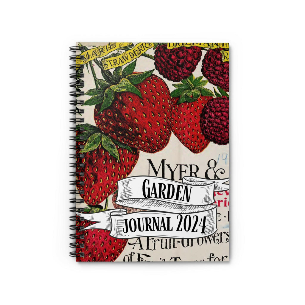 Vintage Strawberry Motif Print Garden Journal.