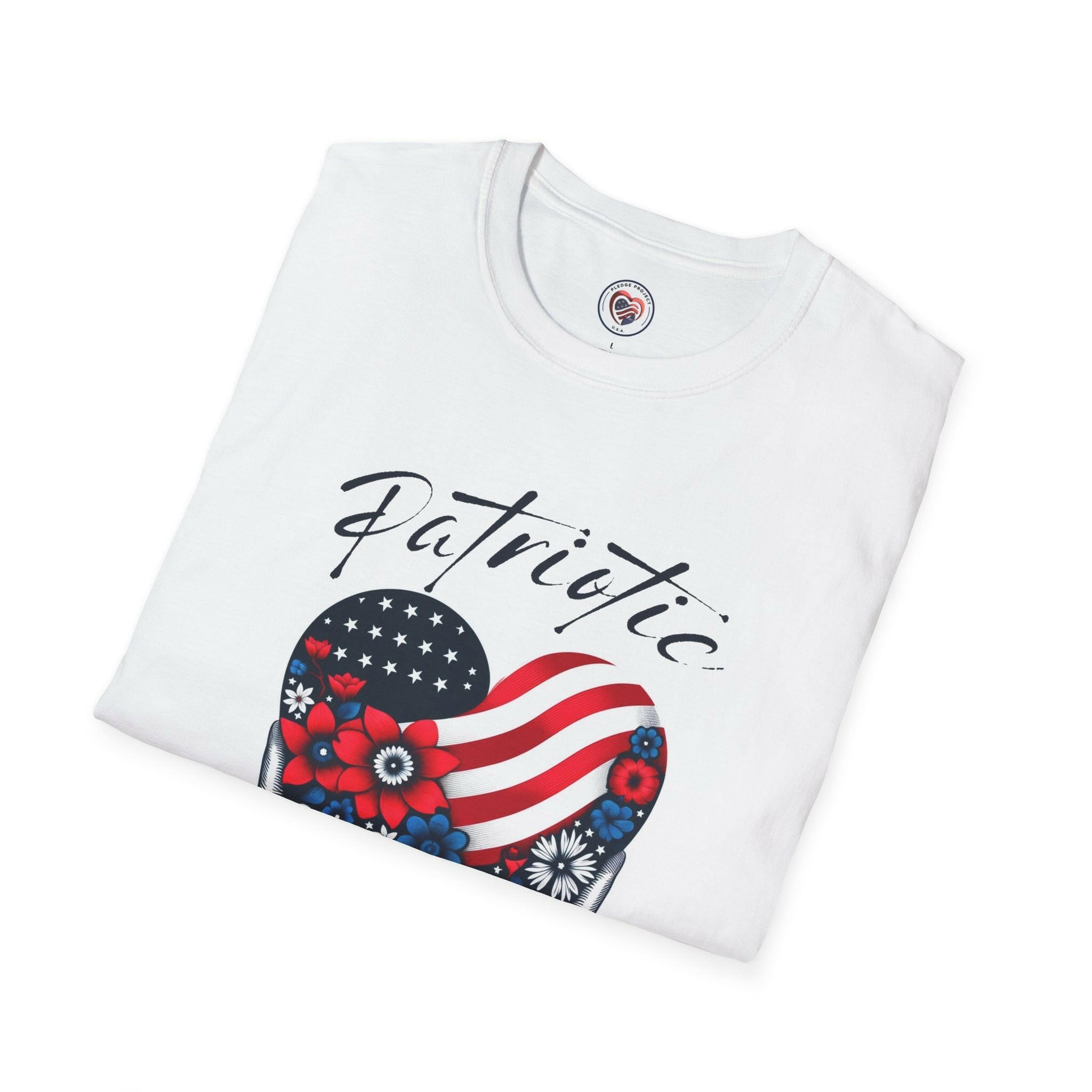 Patriotic As A Mother!    Softstyle T-Shirt.