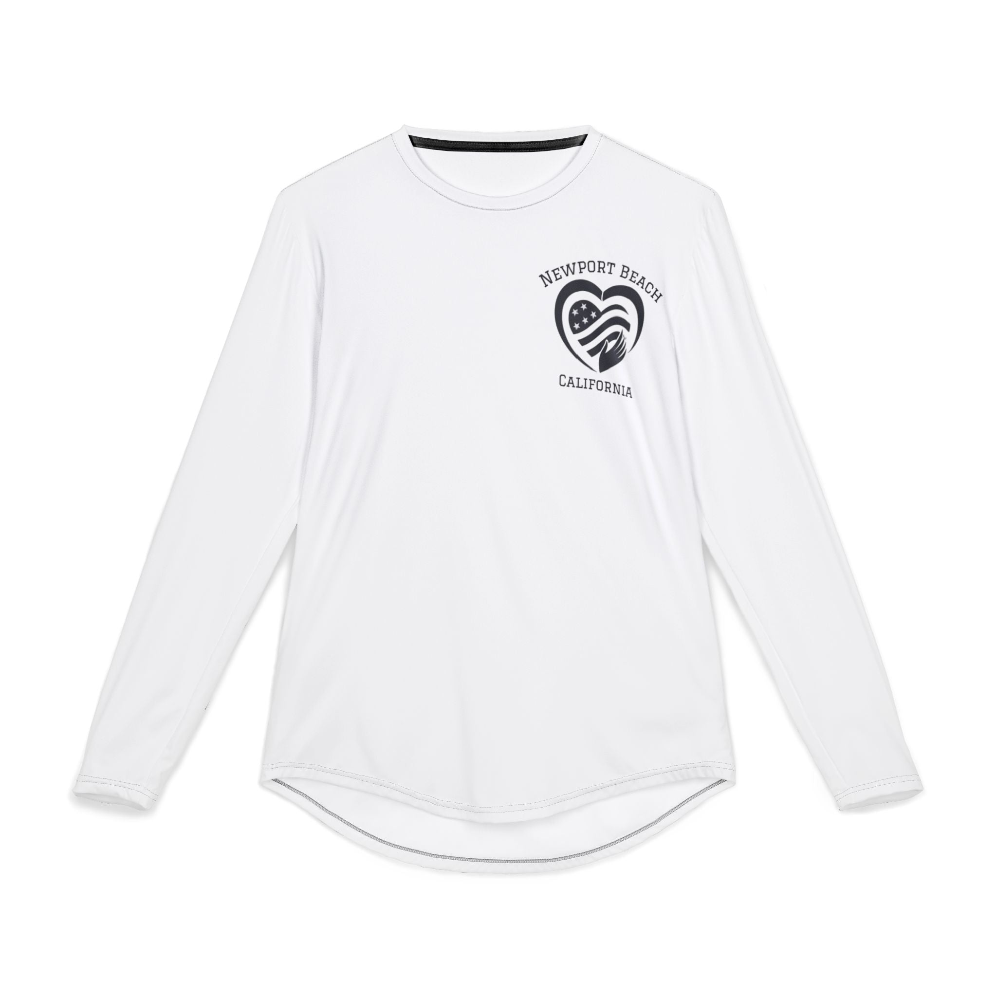 Newport Beach - Black Label - Hand Over Heart Logo UV Protection Long-Sleeve Tee – American Boardwalk Collection