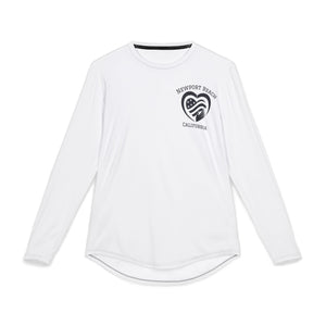 Newport Beach - Black Label - Hand Over Heart Logo UV Protection Long-Sleeve Tee – American Boardwalk Collection