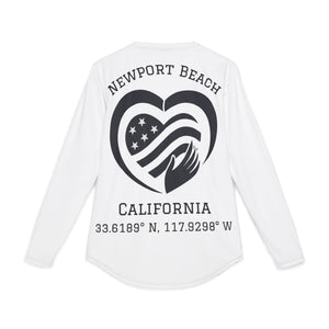 Newport Beach - Black Label - Hand Over Heart Logo UV Protection Long-Sleeve Tee – American Boardwalk Collection