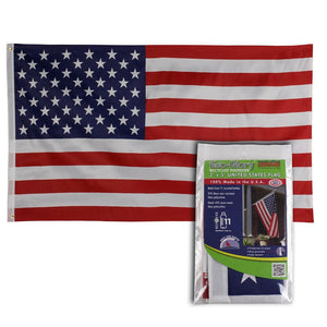 Eco-Glory 3' x 5' American Flag - 100% Made in the USA