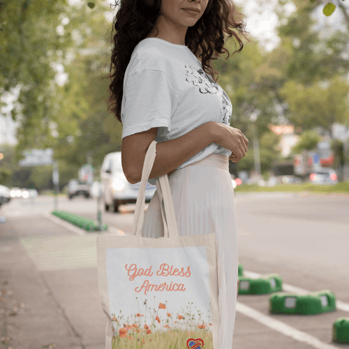 God Bless America - Canvas Tote Bag - Pledge Project