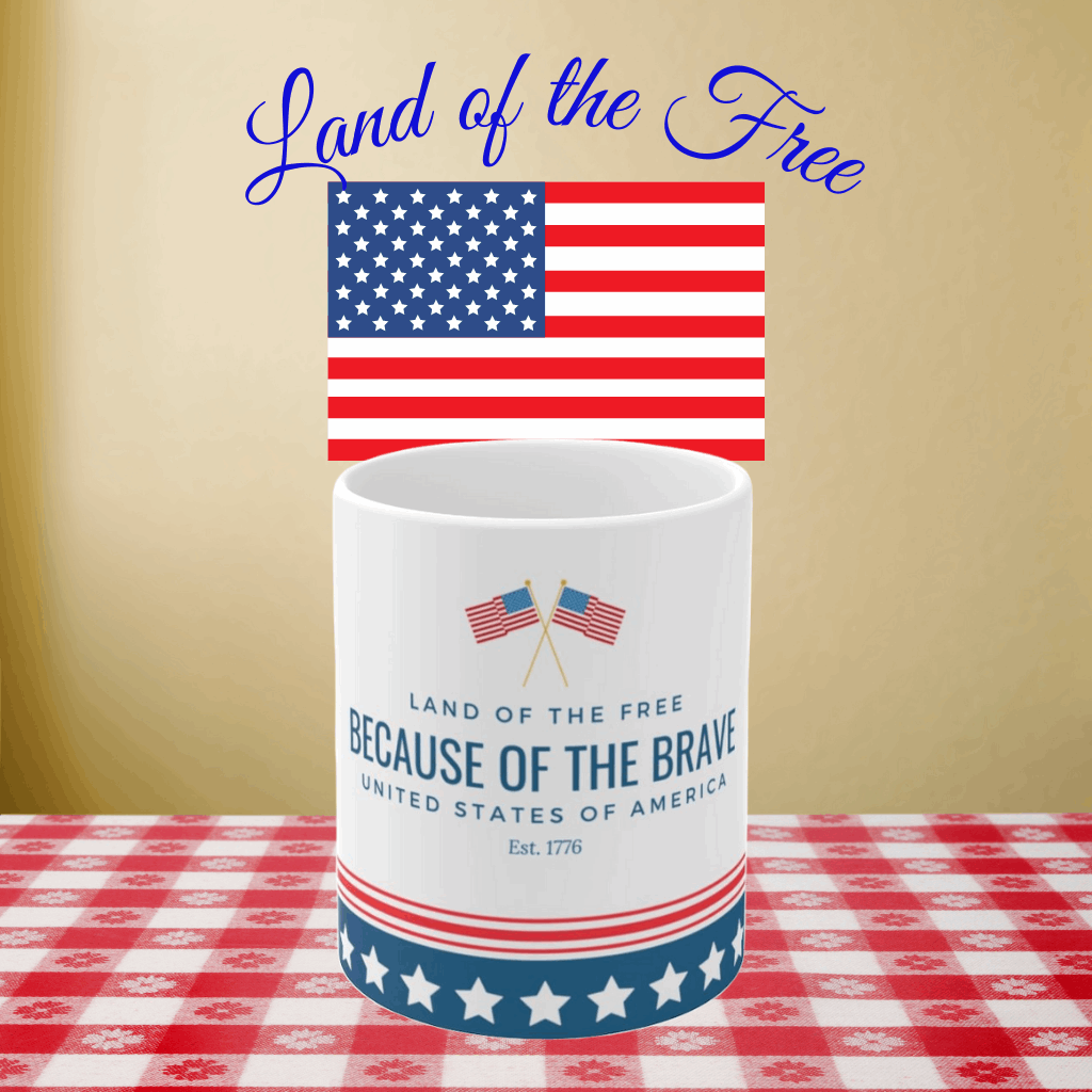 Land of the Free! Patriotic Coffee Mug