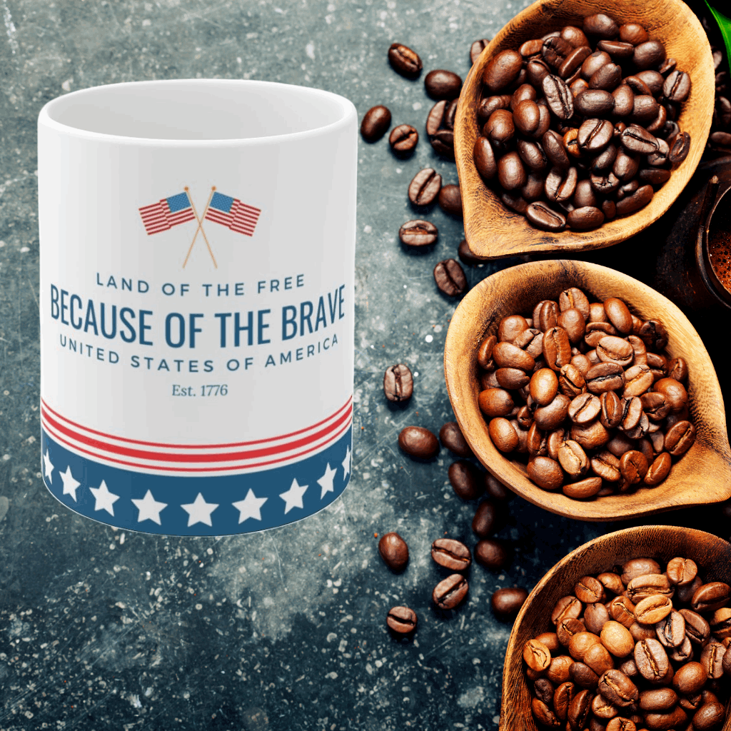 Land of the Free! Patriotic Coffee Mug
