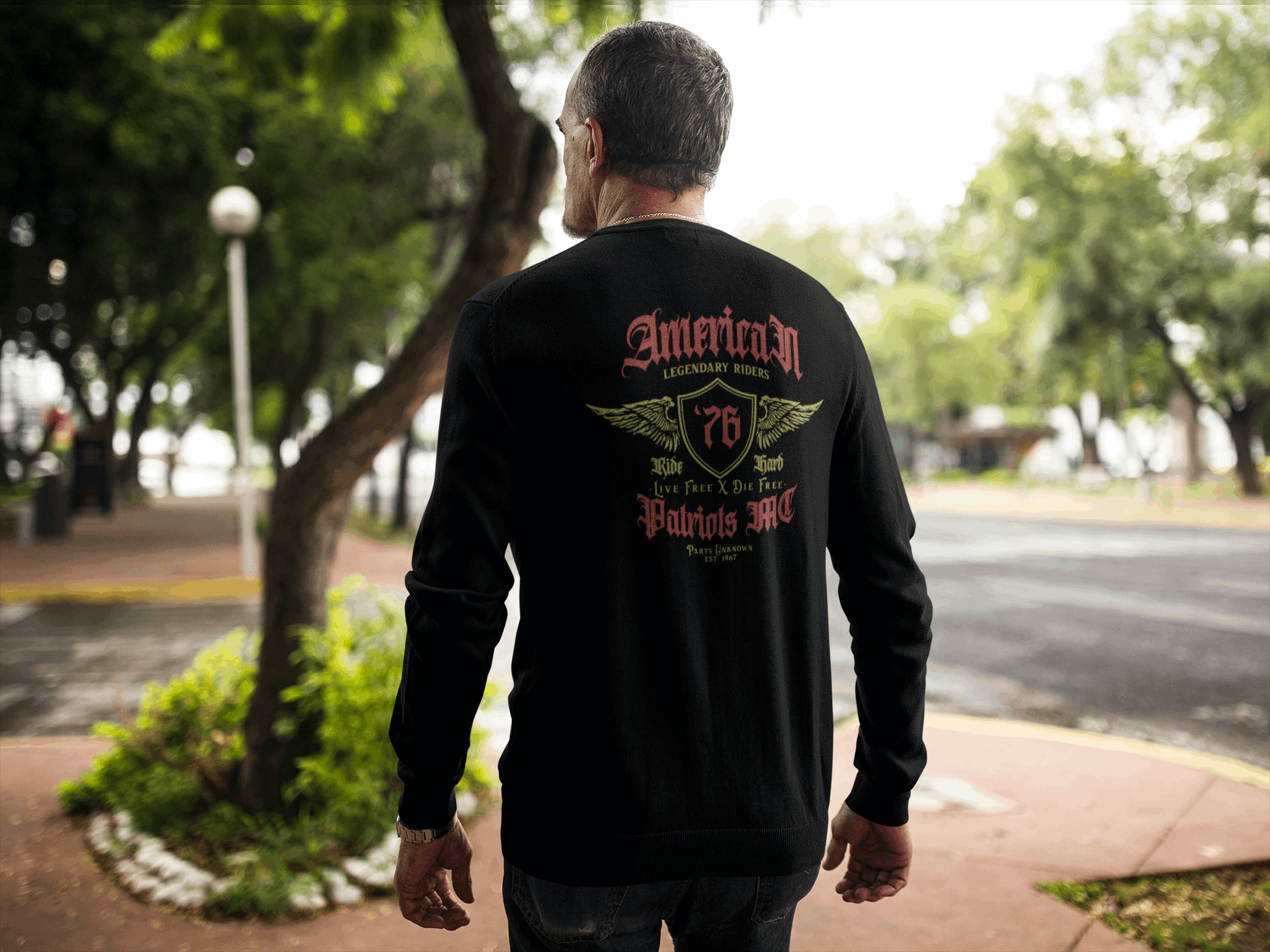 American Patriots Motorcycle Club - Long Sleeve Tee - Free Shipping - Pledge Project