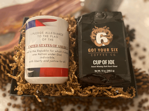 The Ultimate Patriotic Coffee Gift .Pledge of Allegiance Mug & Coffee Gift Pack 
