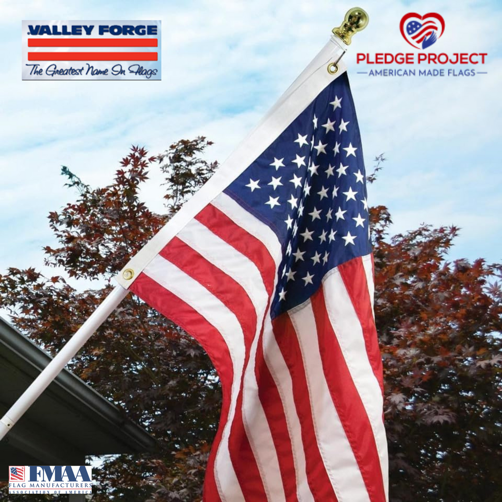 Complete Premium Wall Mounted Flagpole Package - 3 Options.
