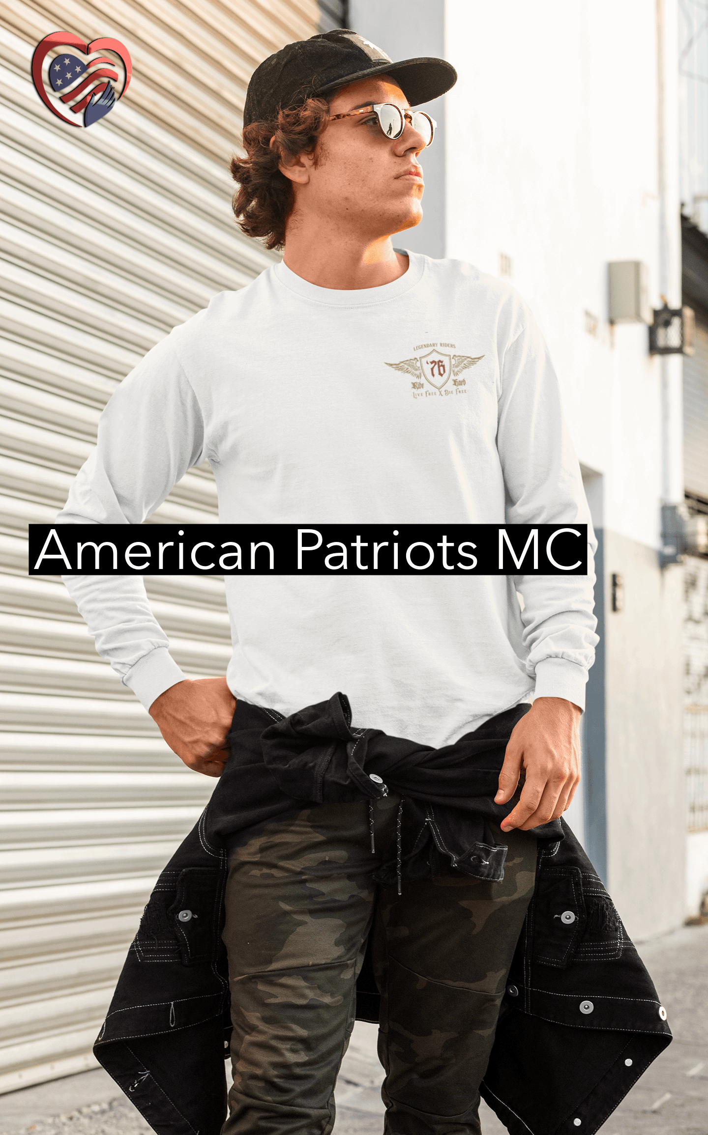 American Patriots Motorcycle Club - Long Sleeve Tee - Free Shipping - Pledge Project