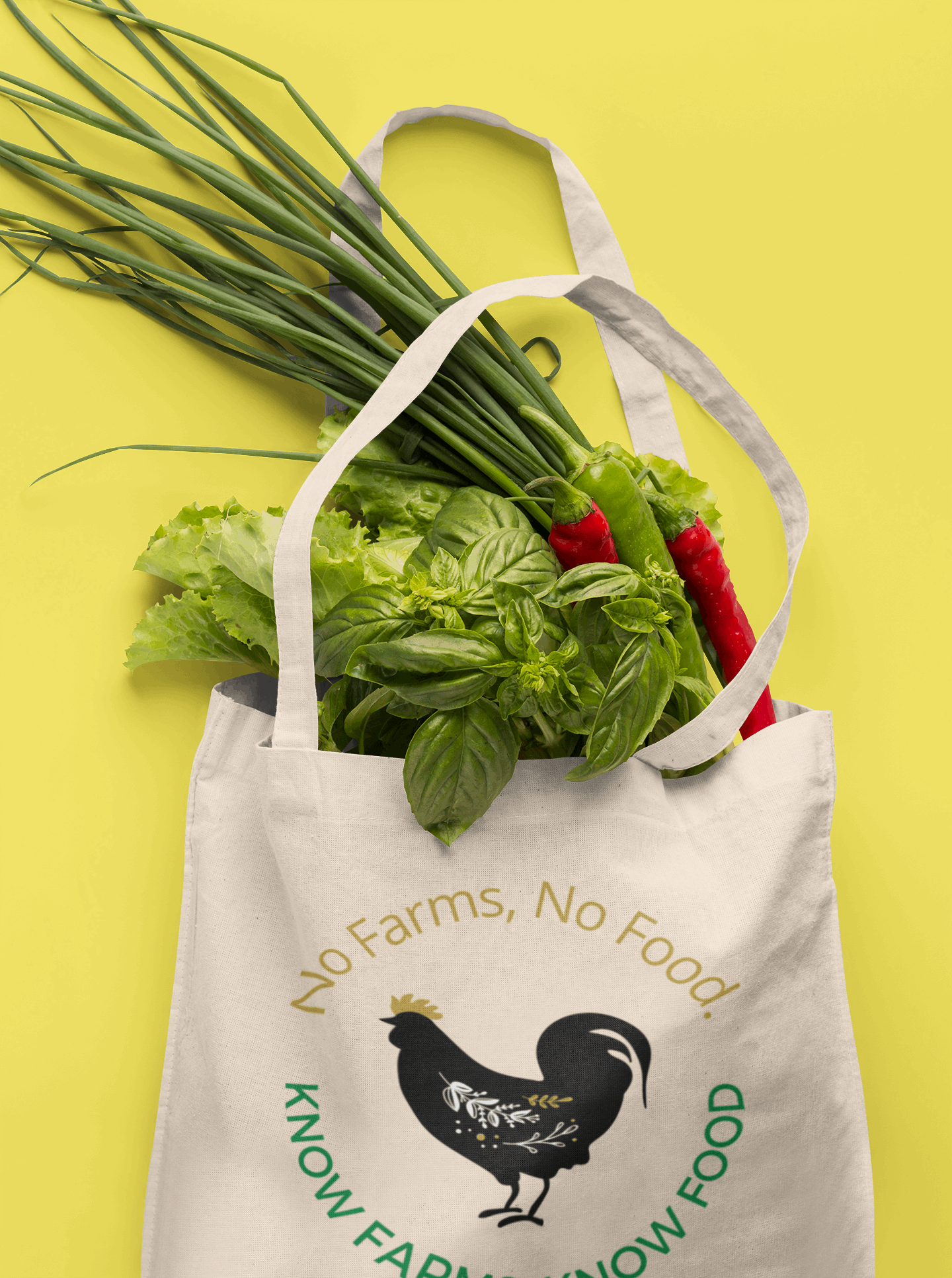 Know Farms - Rooster Canvas Tote Bag - Pledge Project