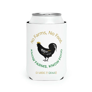 “No Farms, No Food” - Can Cooler Sleeve.