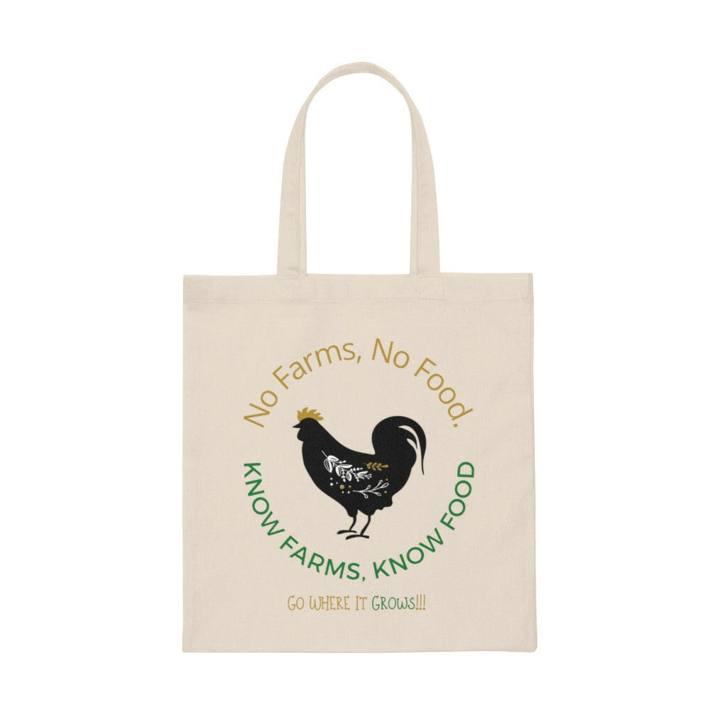 Know Farms - Rooster Canvas Tote Bag - Pledge Project