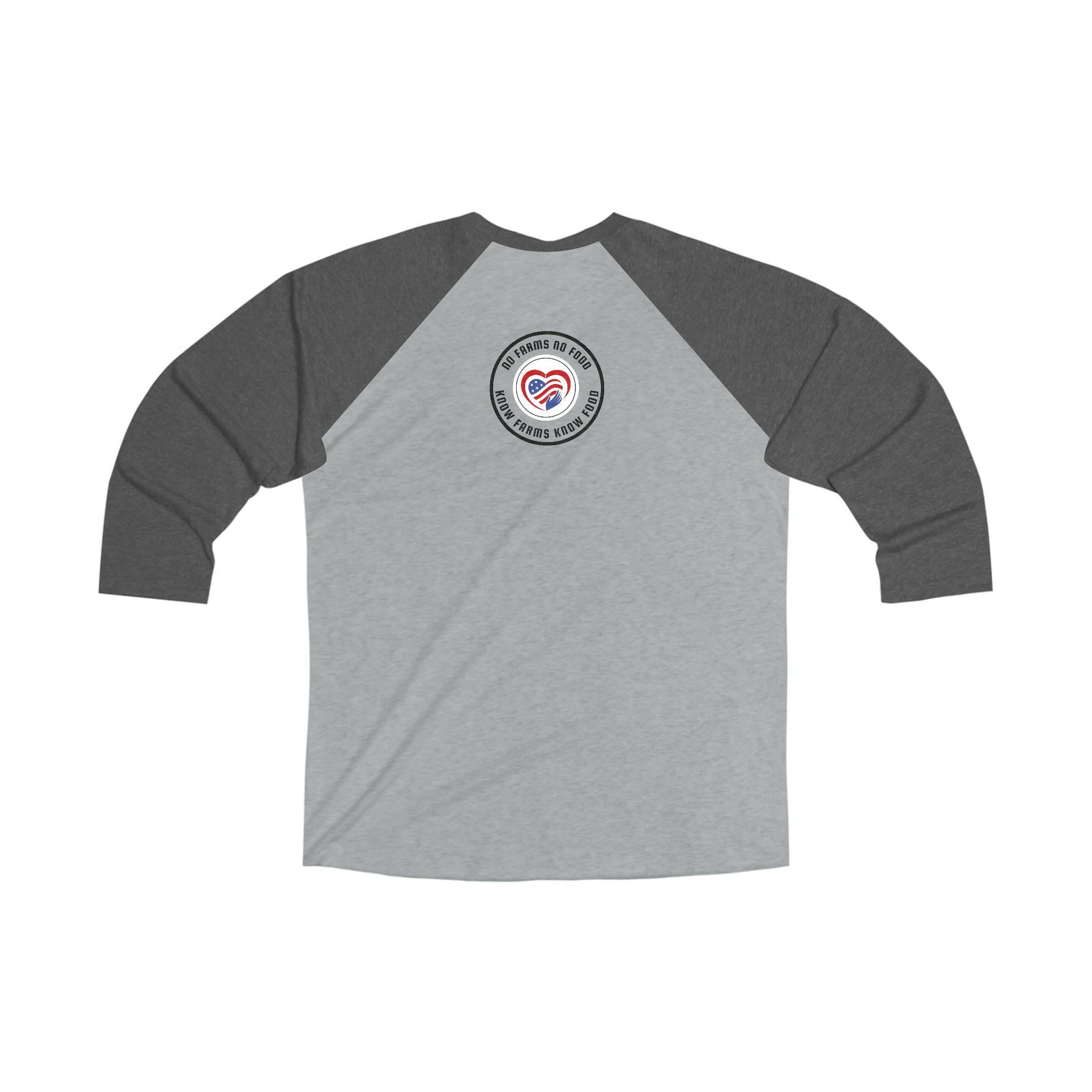 Know Farms, Know Food Sunset Field Print Raglan 3\4 Raglan Tee