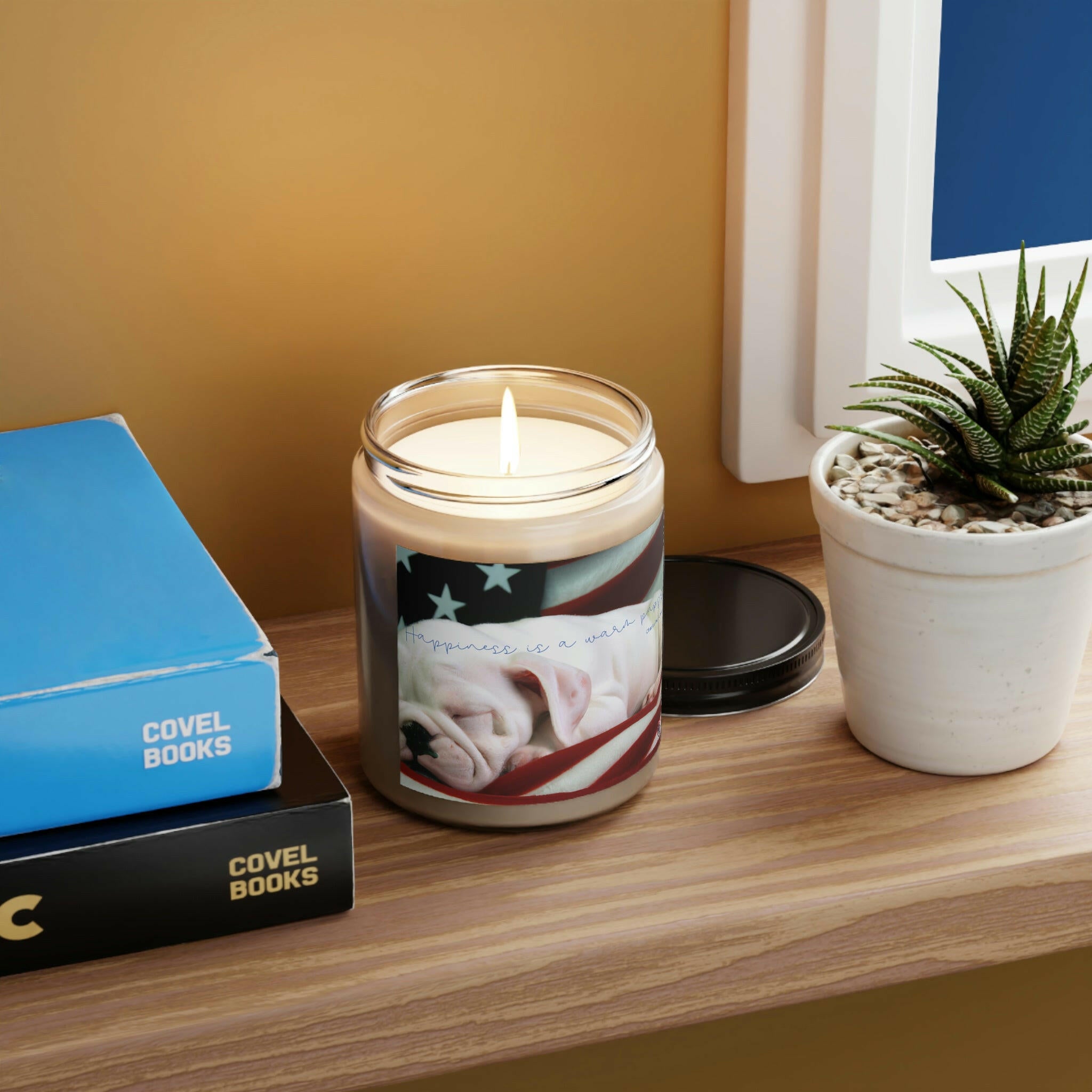 "Happiness is a Warm Puppy" - Scented Soy Candle - 50 hour