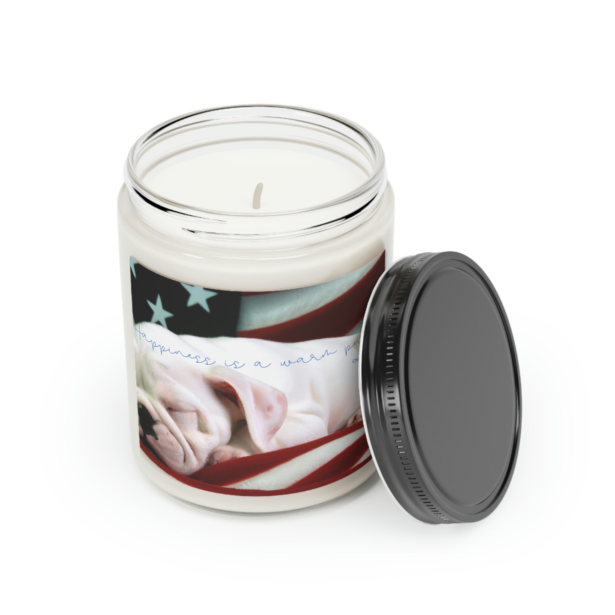 "Happiness is a Warm Puppy" - Scented Soy Candle - 50 hour