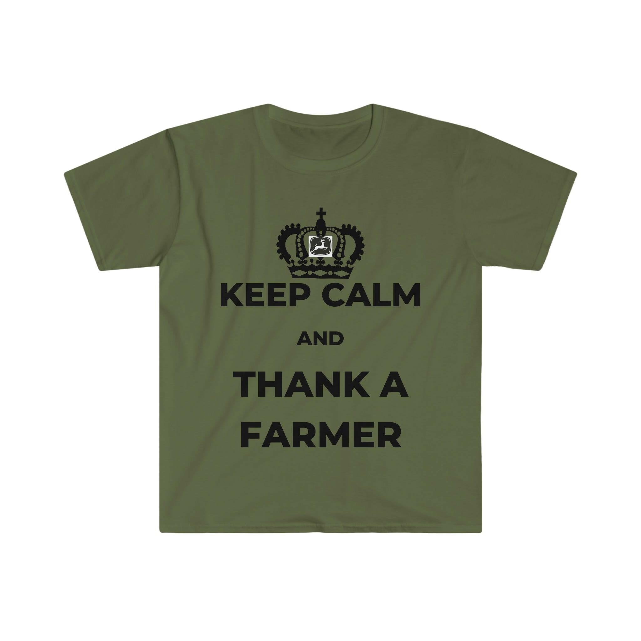 Keep Calm and Thank a Farmer Softstyle T-Shirt.