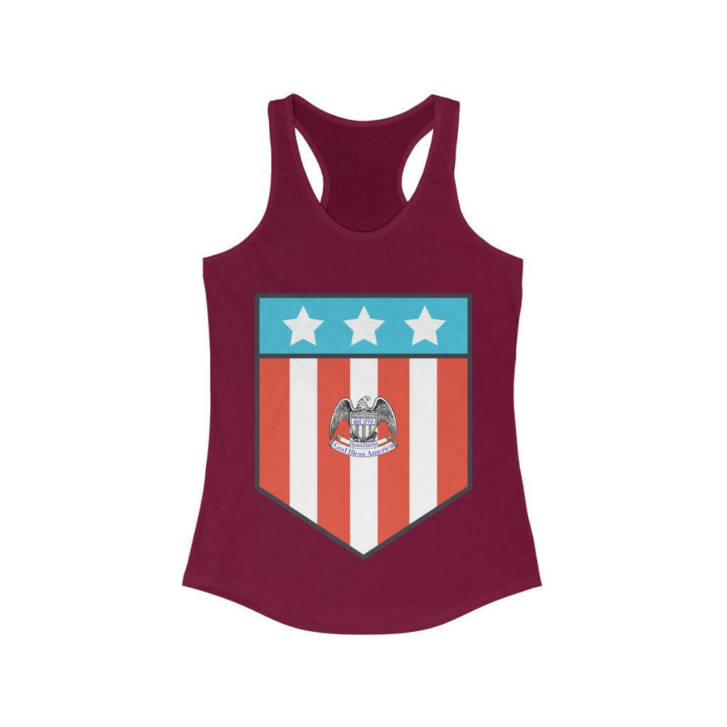 Proud Patriot Shield - Women's Racerback Tank - Pledge Project