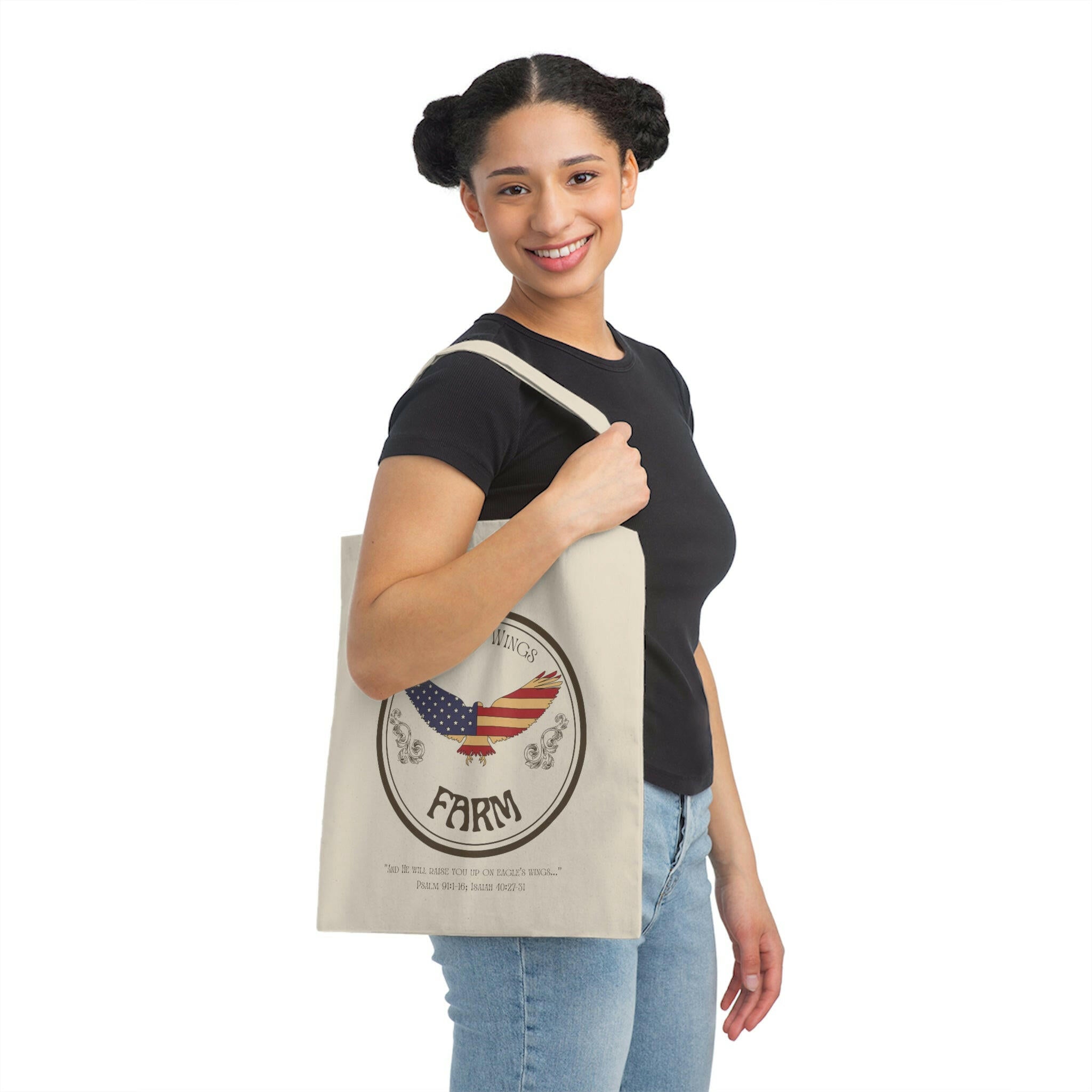 Eagle's Wings Farm Canvas Tote Bag.