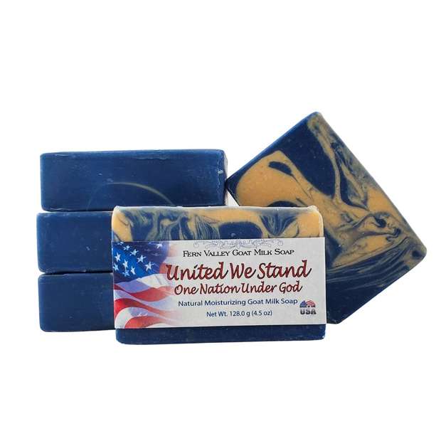 Patriotic Goat Milk Soap | United We Stand | Moisturizing Bar Soap - Pledge Project