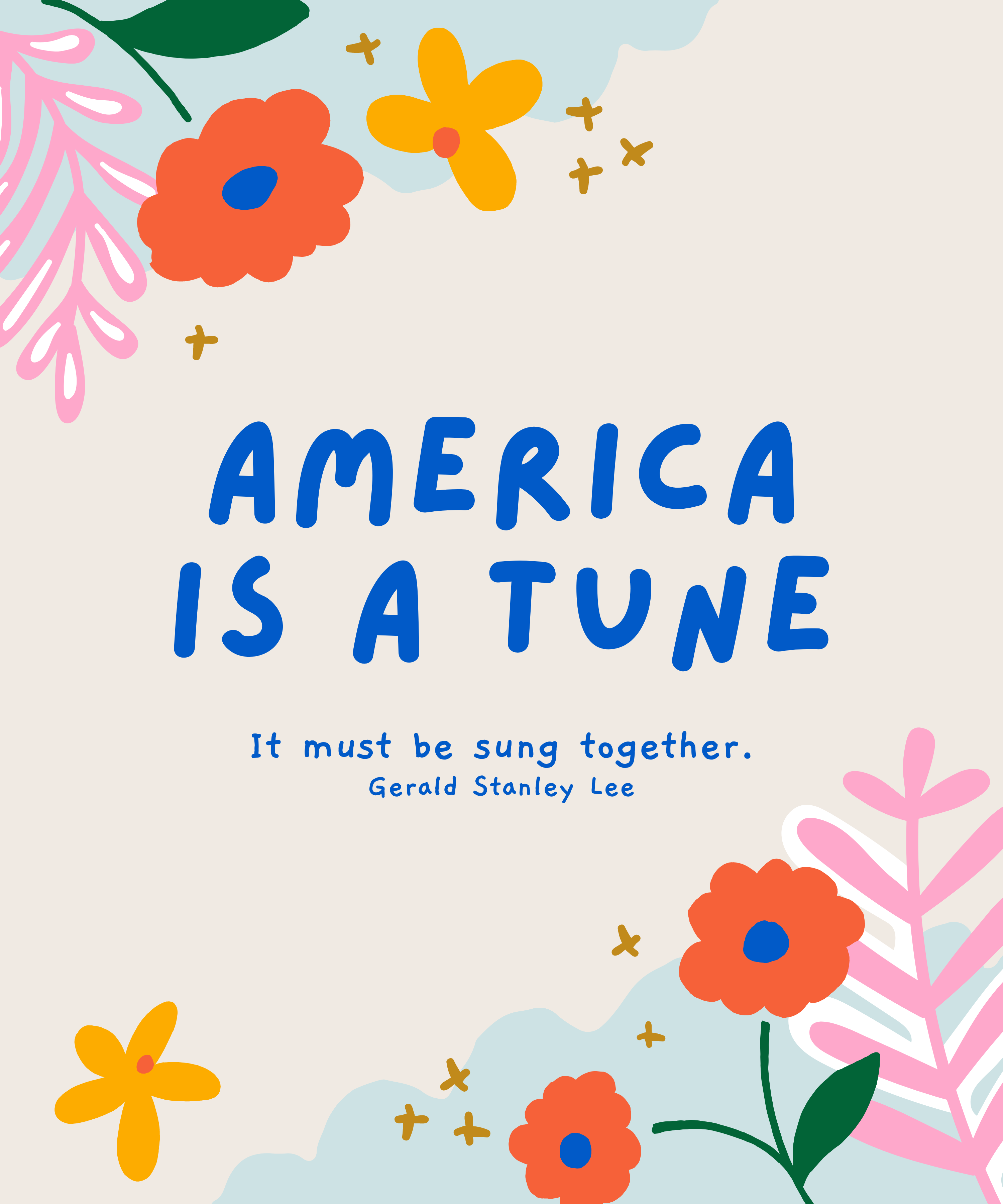 "America is a Tune" - Canvas Tote Bag - Pledge Project