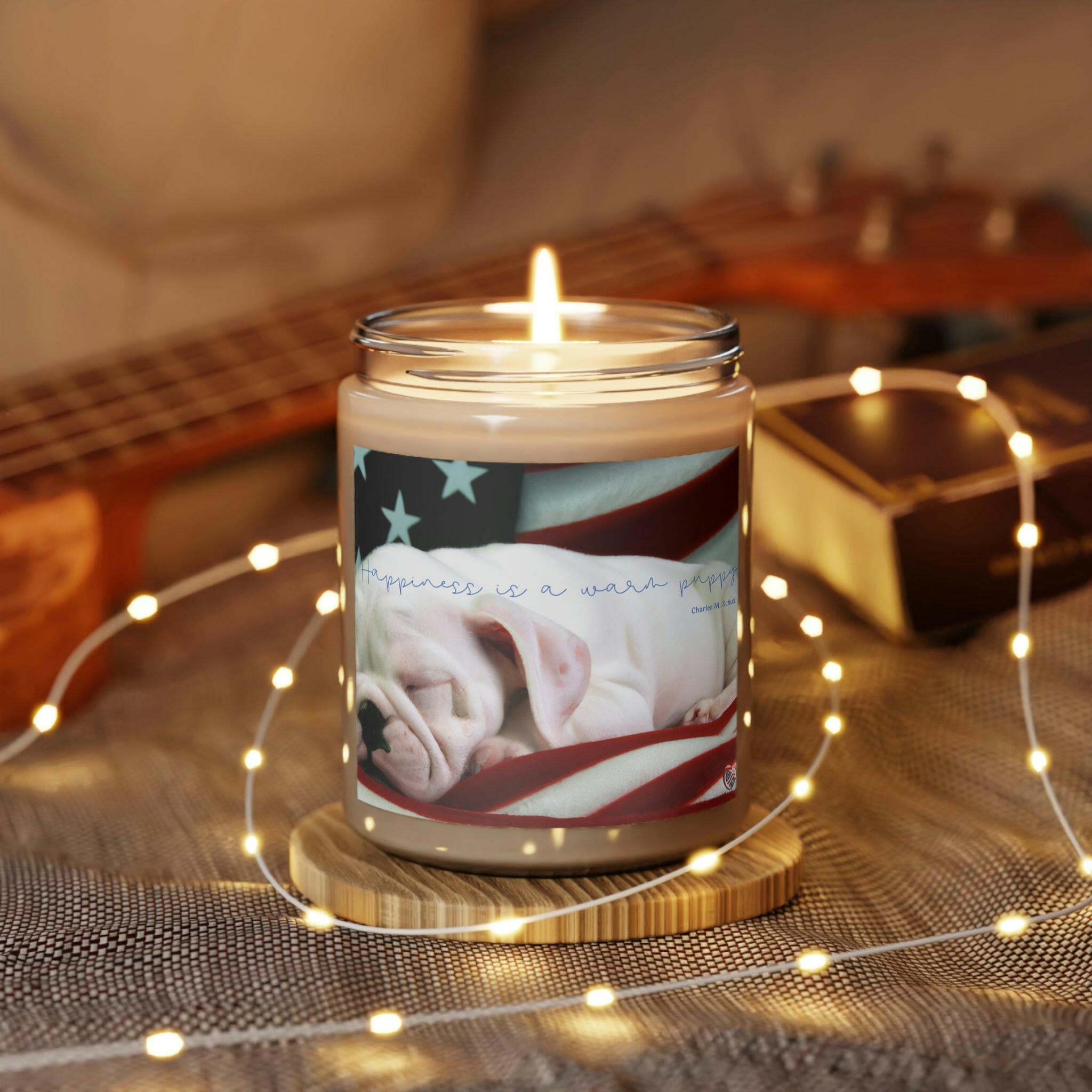 "Happiness is a Warm Puppy" - Scented Soy Candle - 50 hour
