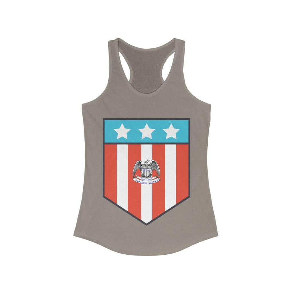 Proud Patriot Shield - Women's Racerback Tank - Pledge Project