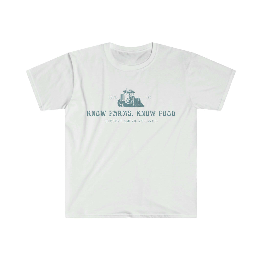 Know Farms, Know Food Support America's Farms Softstyle T-Shirt.