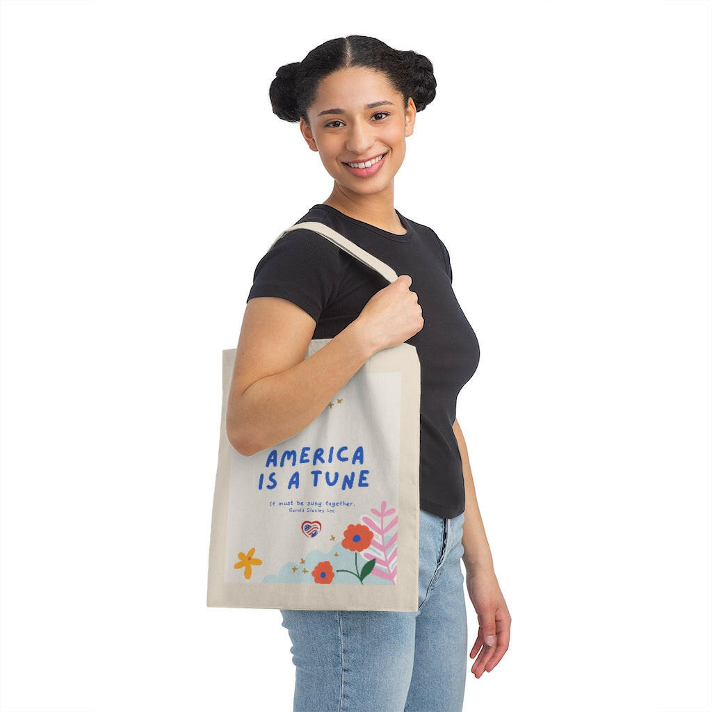 "America is a Tune" - Canvas Tote Bag - Pledge Project