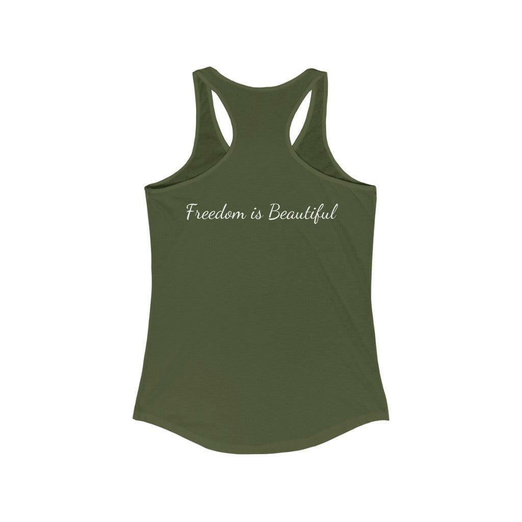 Proud Patriot Shield - Women's Racerback Tank - Pledge Project
