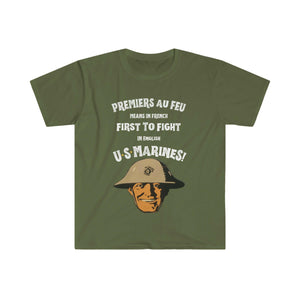 First to Fight - U.S. Marines - Softstyle T-Shirt.