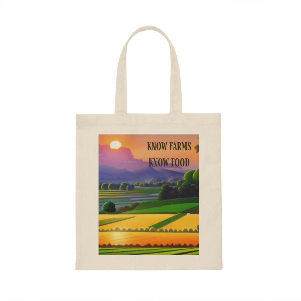 Know Farms Know Food - Purple Mountains Majesty Canvas Tote Bag.