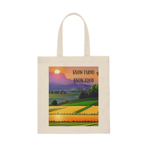 Know Farms Know Food - Purple Mountains Majesty Canvas Tote Bag
