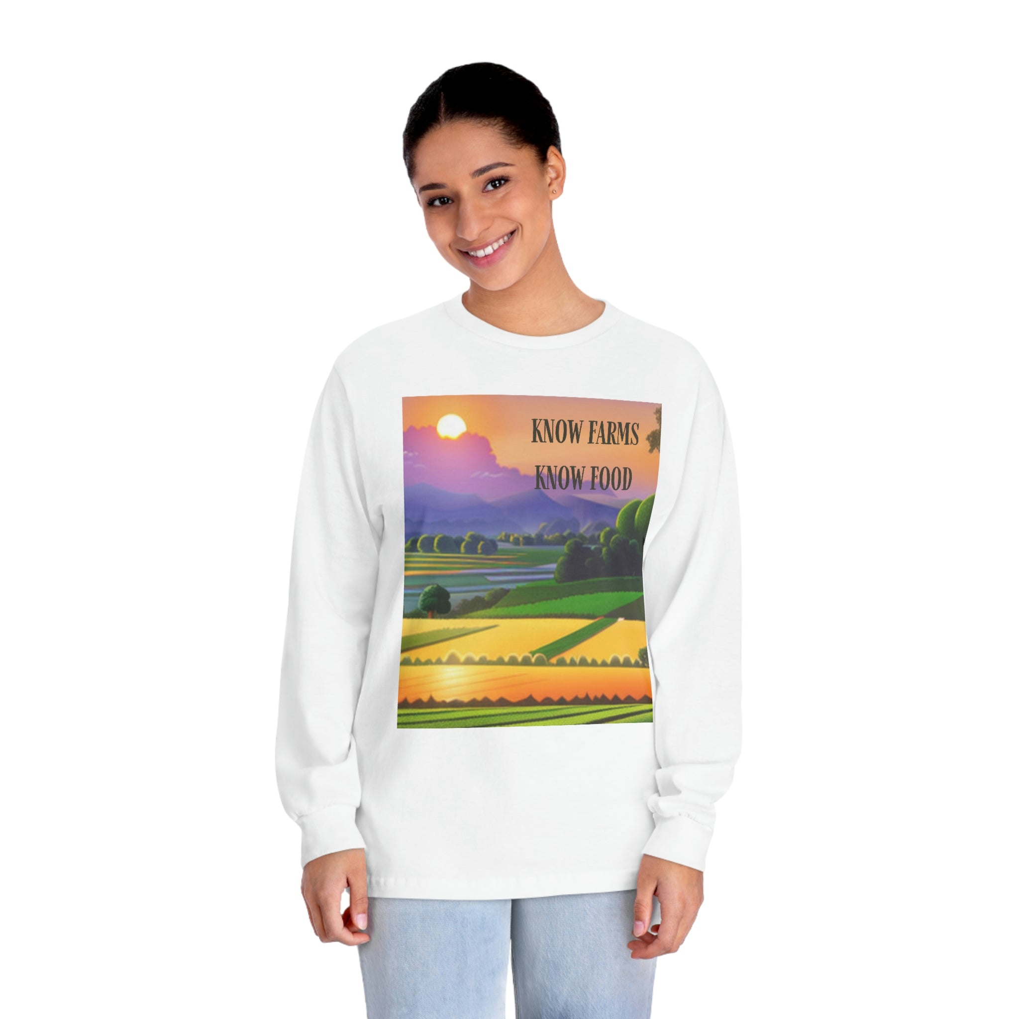 Know Farms Know Food - Purple Mountains Majesty Unisex Classic Long Sleeve T-Shirt