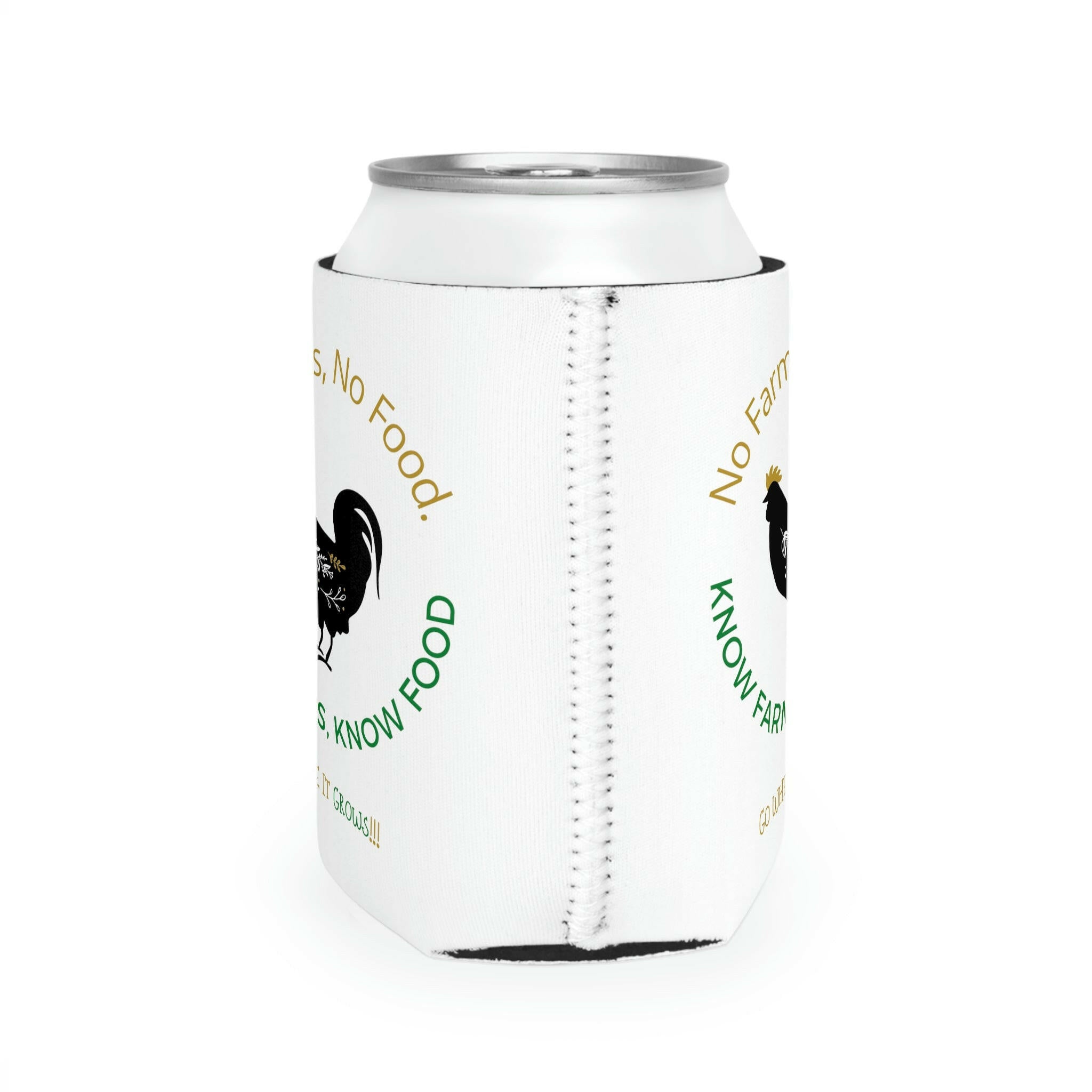 “No Farms, No Food” - Can Cooler Sleeve.