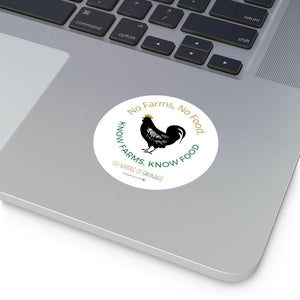 Know Farms Round Vinyl Stickers - Pledge Project
