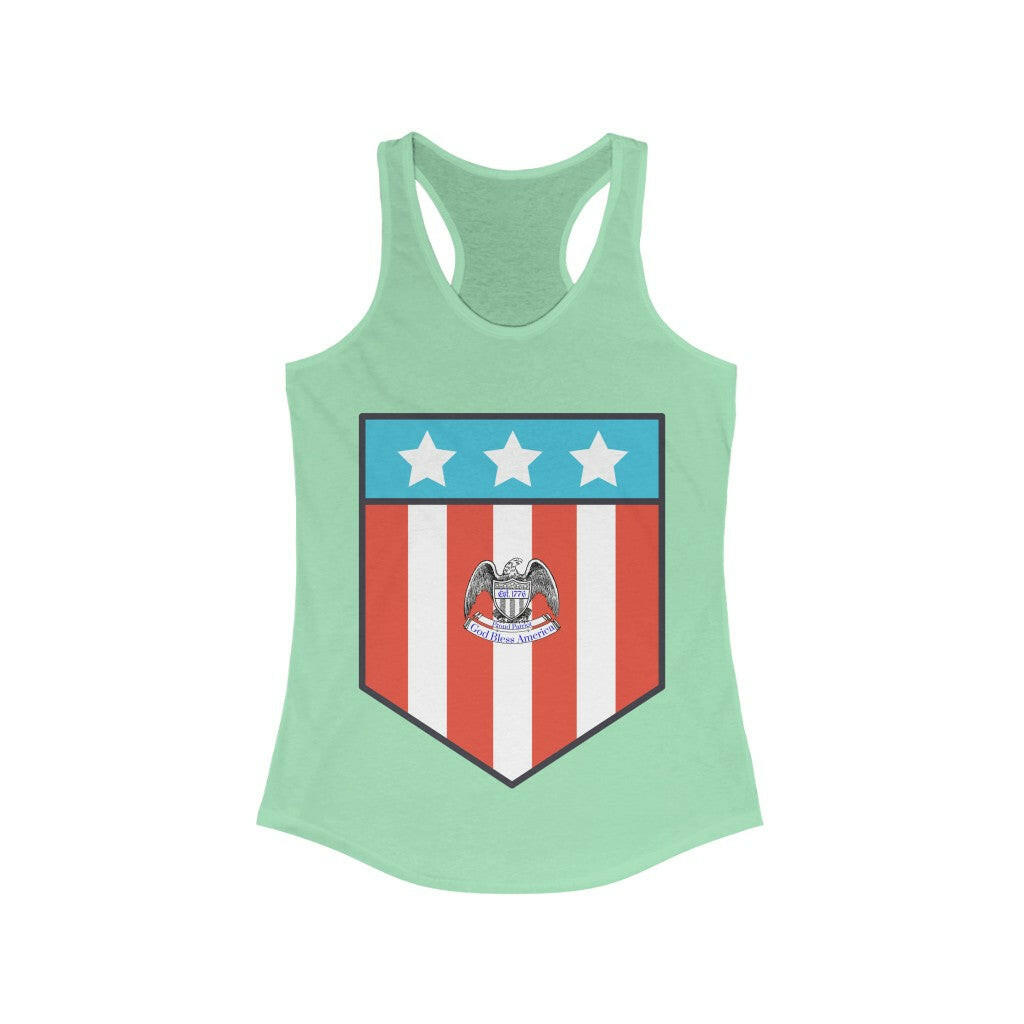 Proud Patriot Shield - Women's Racerback Tank - Pledge Project